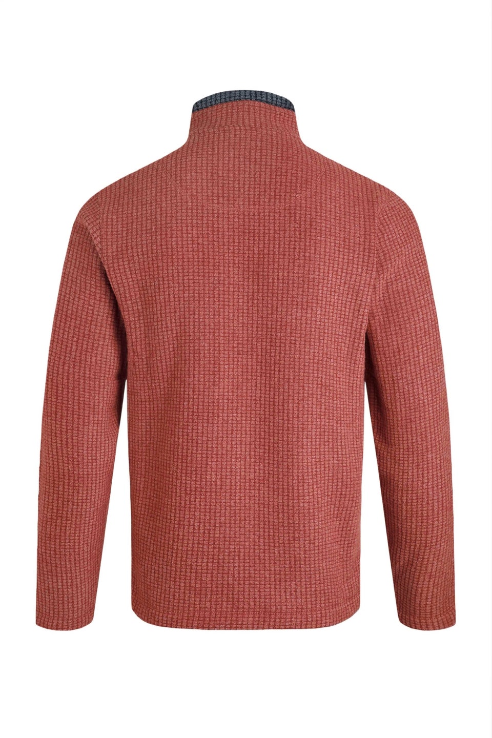 Weird Fish Red Newark 1/4 Zip Grid Fleece
