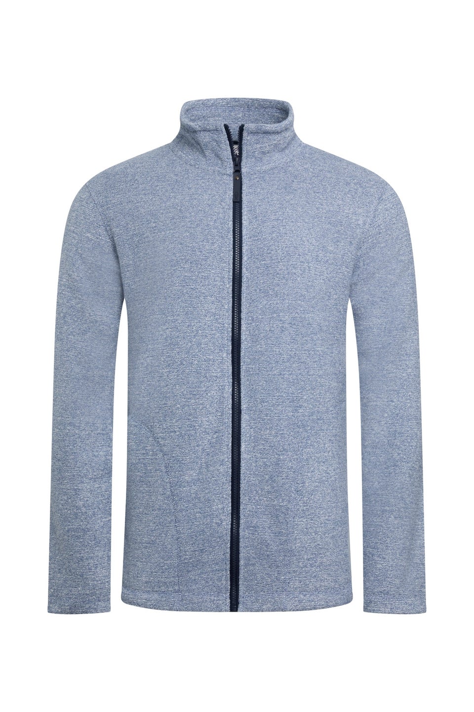 Weird Fish Blue Thames Full Zip Snow Marl Fleece