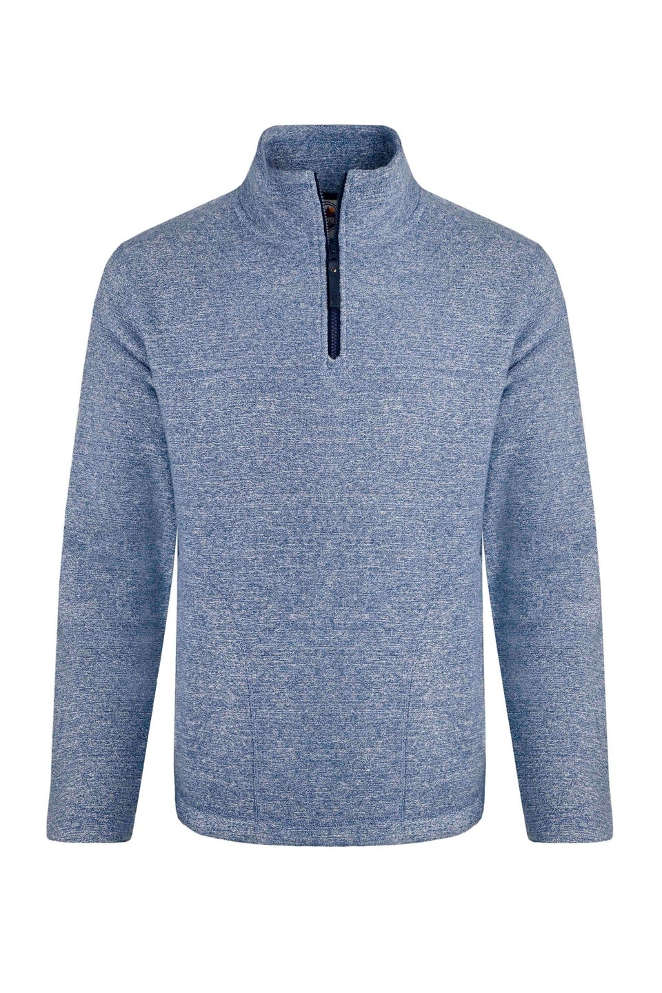 Weird Fish Blue Laramie 1/4 Zip Snow Marl Fleece