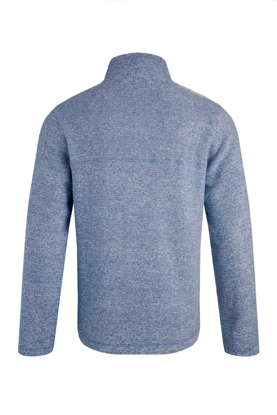 Weird Fish Blue Laramie 1/4 Zip Snow Marl Fleece