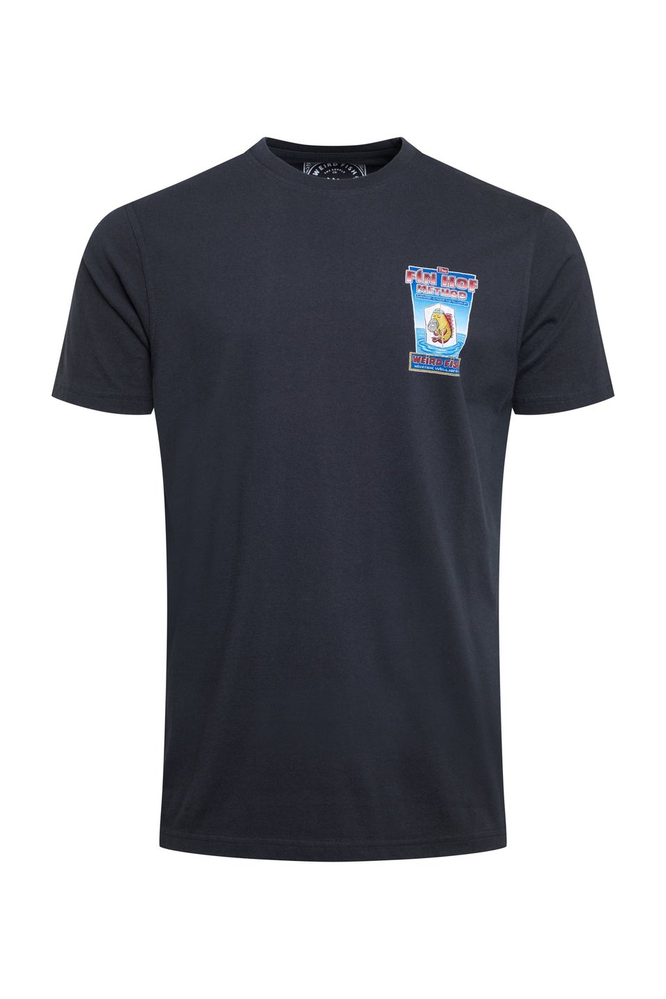 Weird Fish Navy Fin Hof Back Print Artist T-Shirt