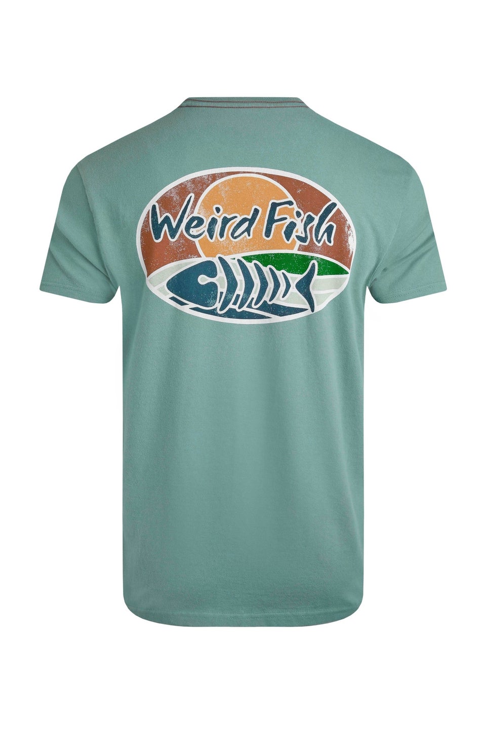 Weird Fish Blue Land & Sea Back Print Graphic T-Shirt