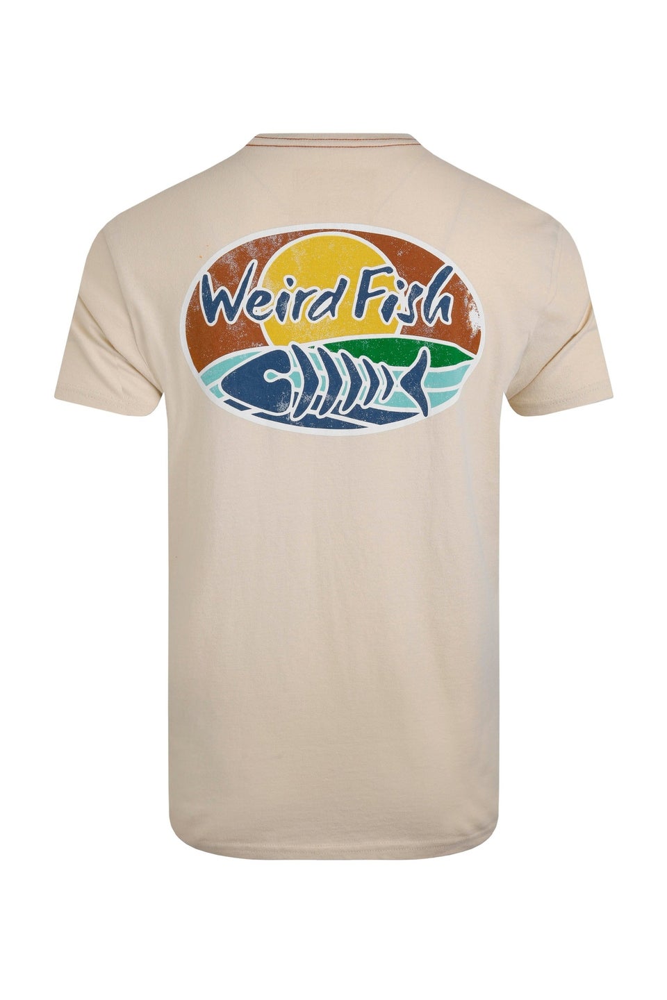 Weird Fish Cream Land & Sea Back Print Graphic T-Shirt