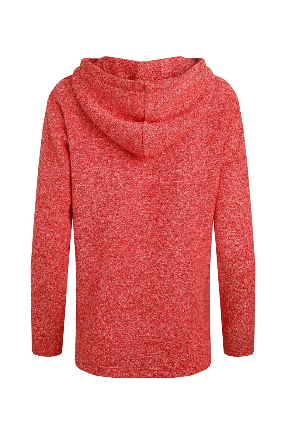 Weird Fish Red Alisa 1/4 Zip Snow Marl Fleece Hoodie