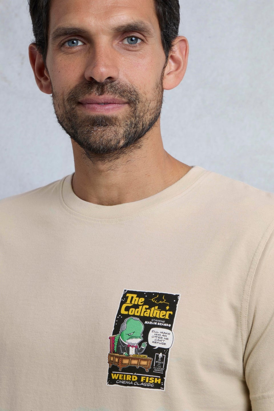 Weird Fish Cream Codfather Back Print Artist T-Shirt