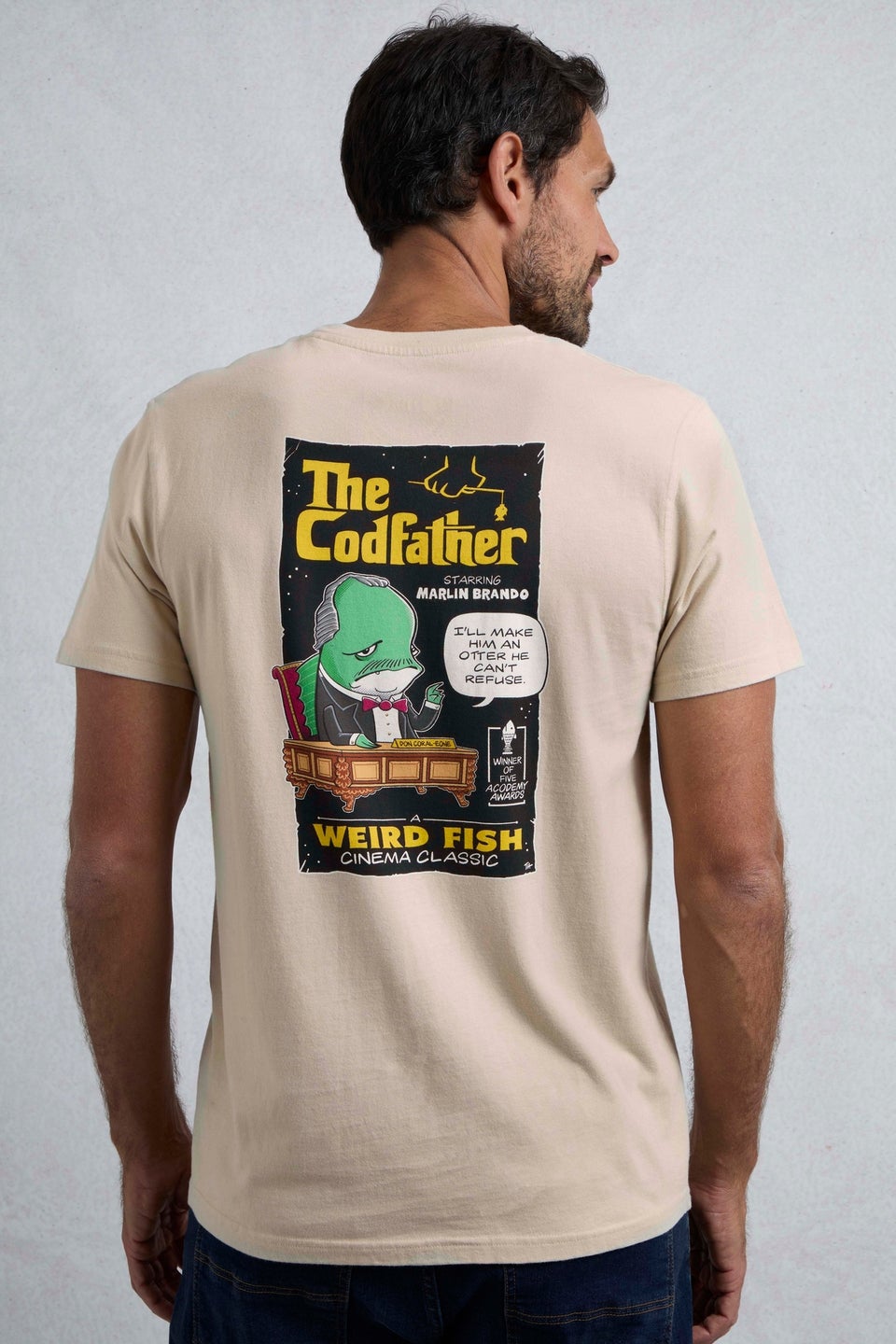 Weird Fish Cream Codfather Back Print Artist T-Shirt