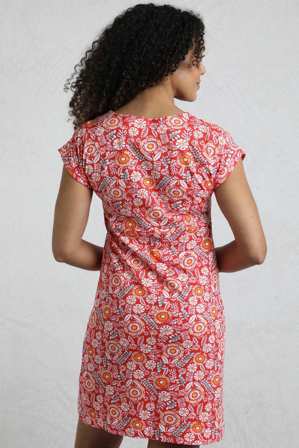 Weird Fish Red Tallahassee Jersey Dress