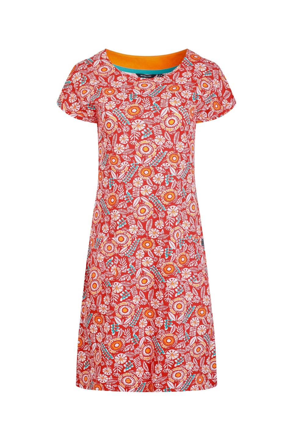 Weird Fish Red Tallahassee Jersey Dress