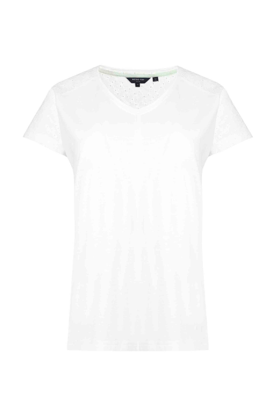 Weird Fish White Pernille Cutaway T-Shirt