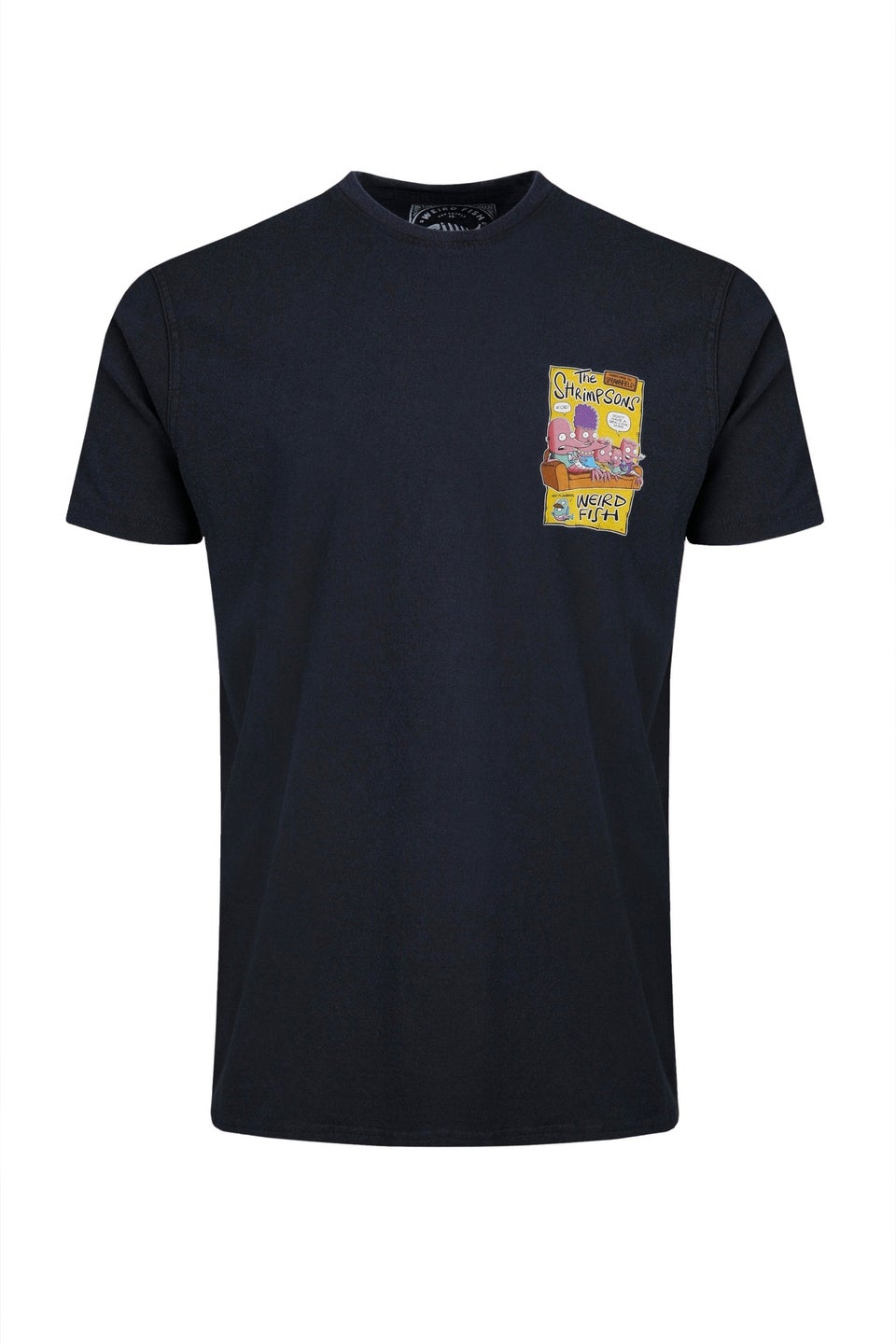 Weird Fish Navy Shrimpsons Back Print Artist T-Shirt