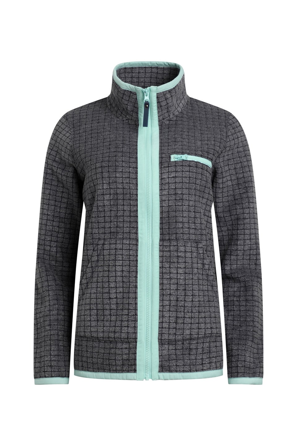 Weird Fish Navy Tilly 1/4 Zip Grid Fleece