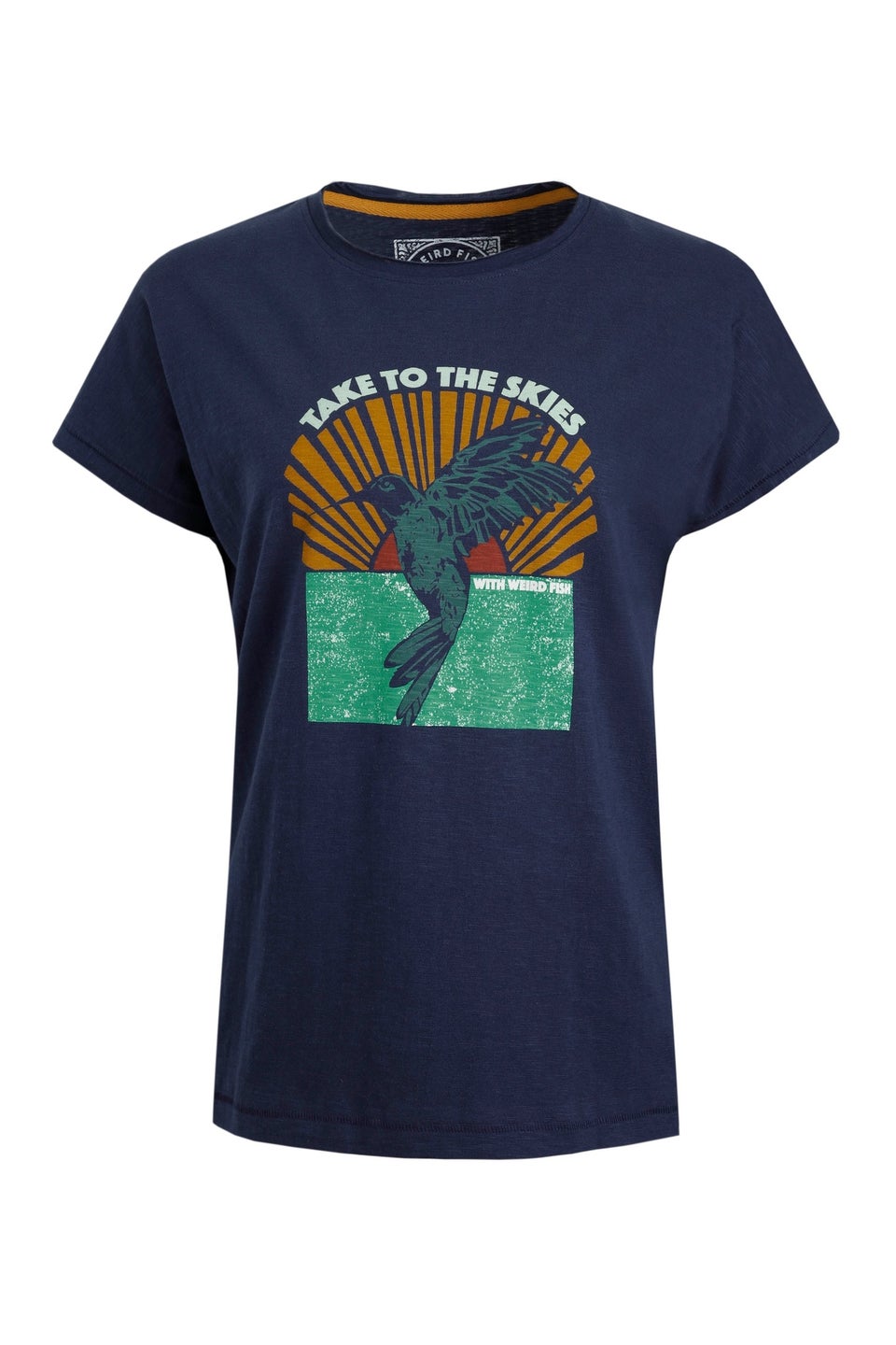 Weird Fish Blue Fly Free Slub Graphic T-Shirt