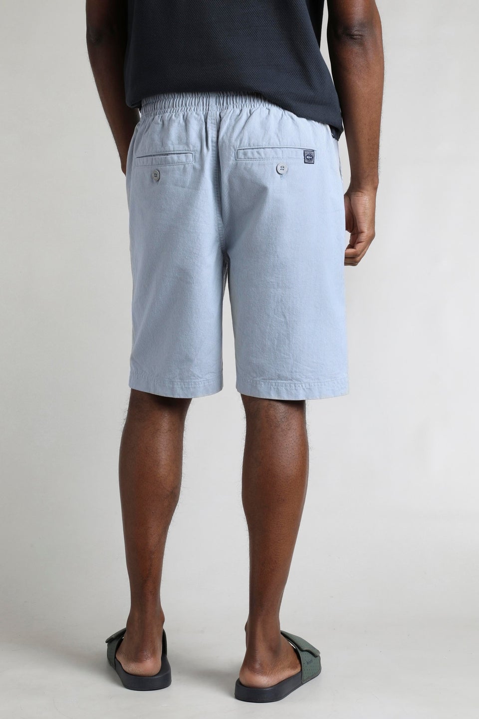 Weird Fish Cream Dewey Stripe Shorts