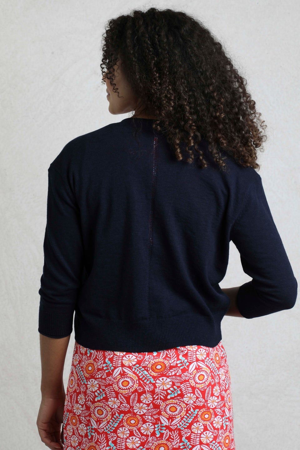 Weird Fish Navy Limon Outfitter Cardigan