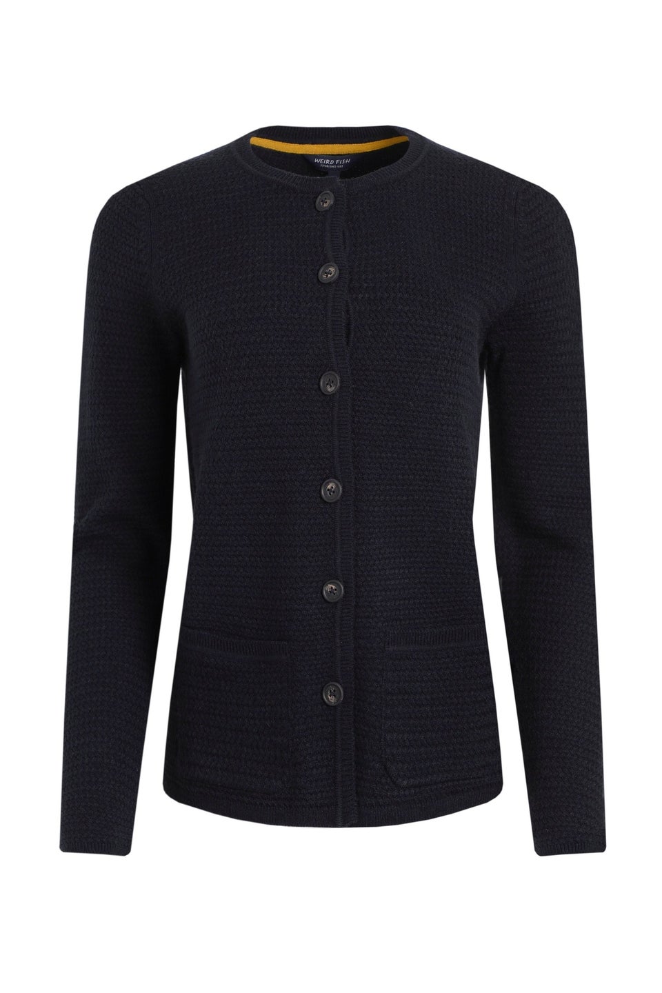 Weird Fish Navy Hayley Knitted Cardigan