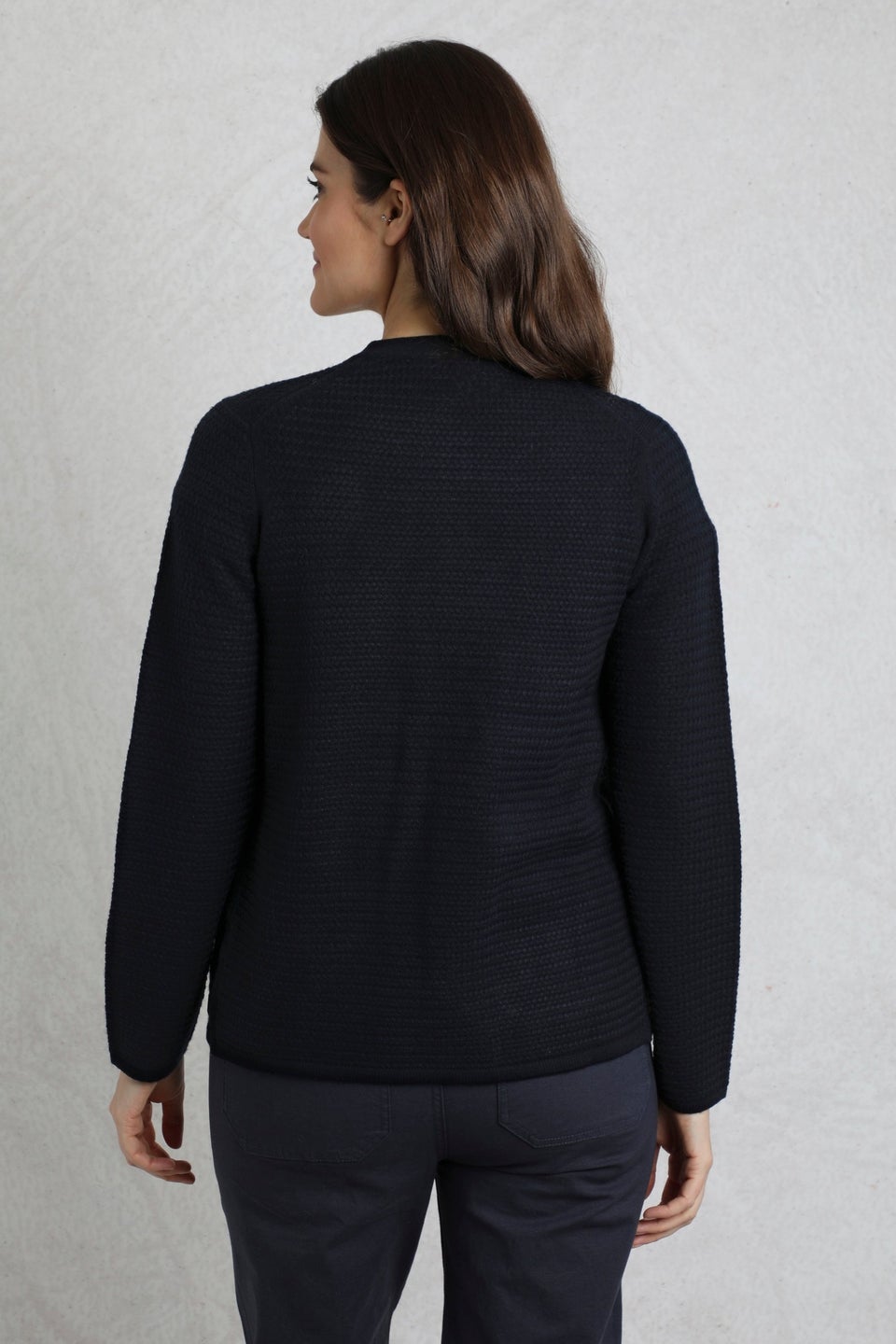 Weird Fish Navy Hayley Knitted Cardigan
