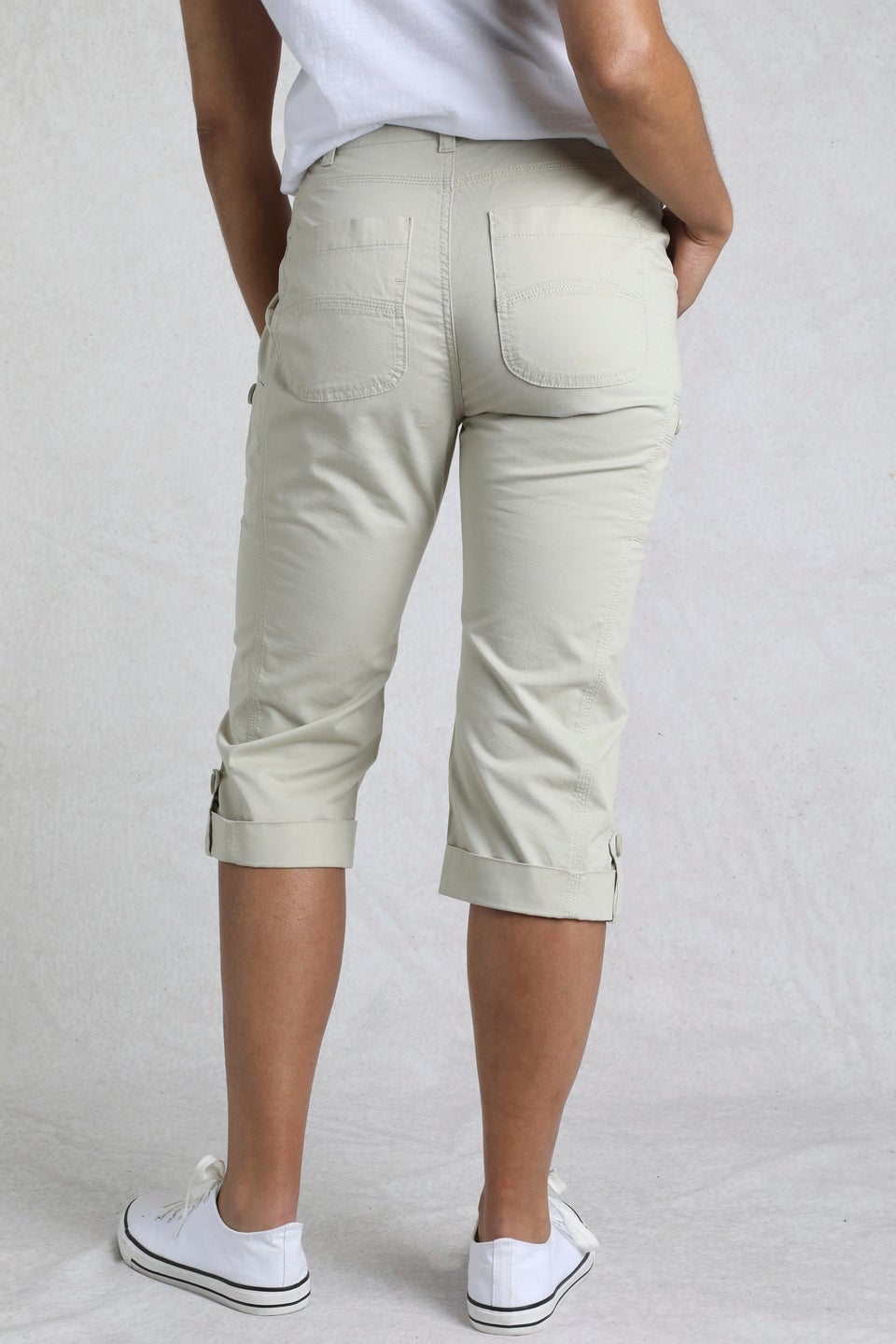 Weird Fish Cream Salena 3/4 Length Trousers