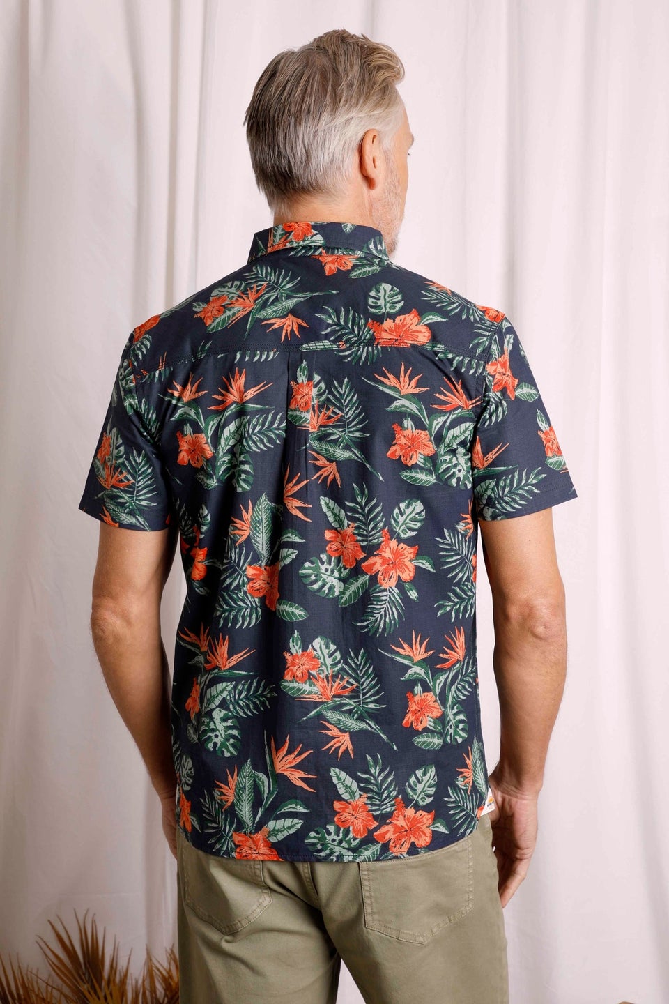 Weird Fish Navy Faraway Printed Shirt