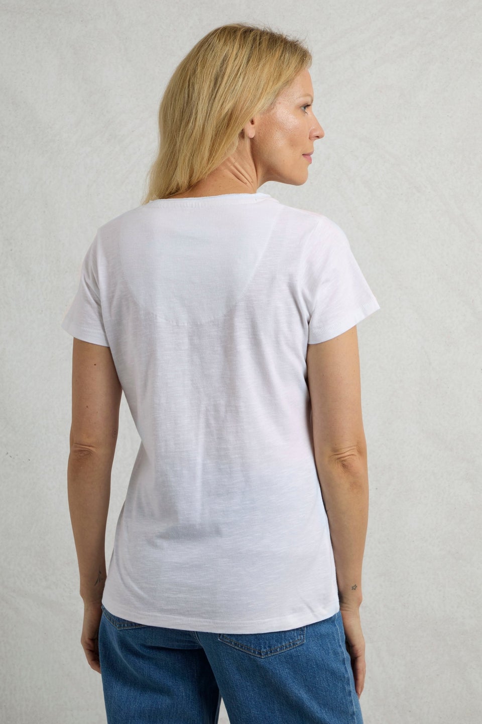 Weird Fish White No Rain No Flowers Slub Pocket T-Shirt