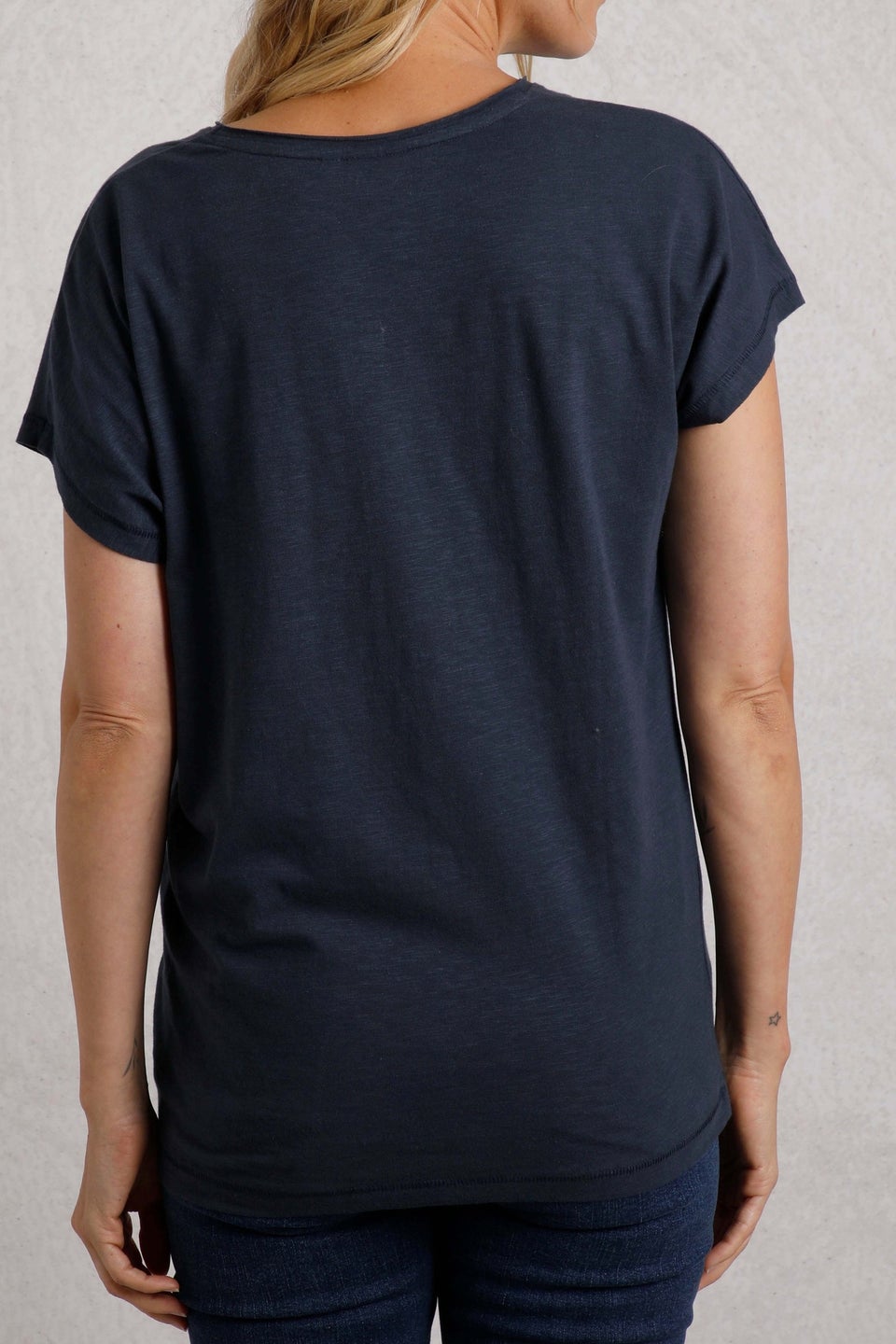 Weird Fish Navy Walkies Slub T-Shirt