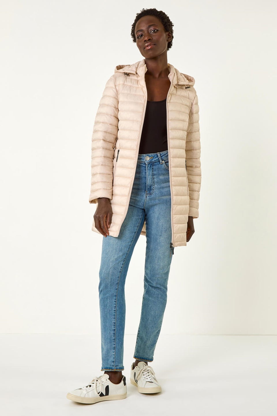 Roman Stone Padded Hooded Coat