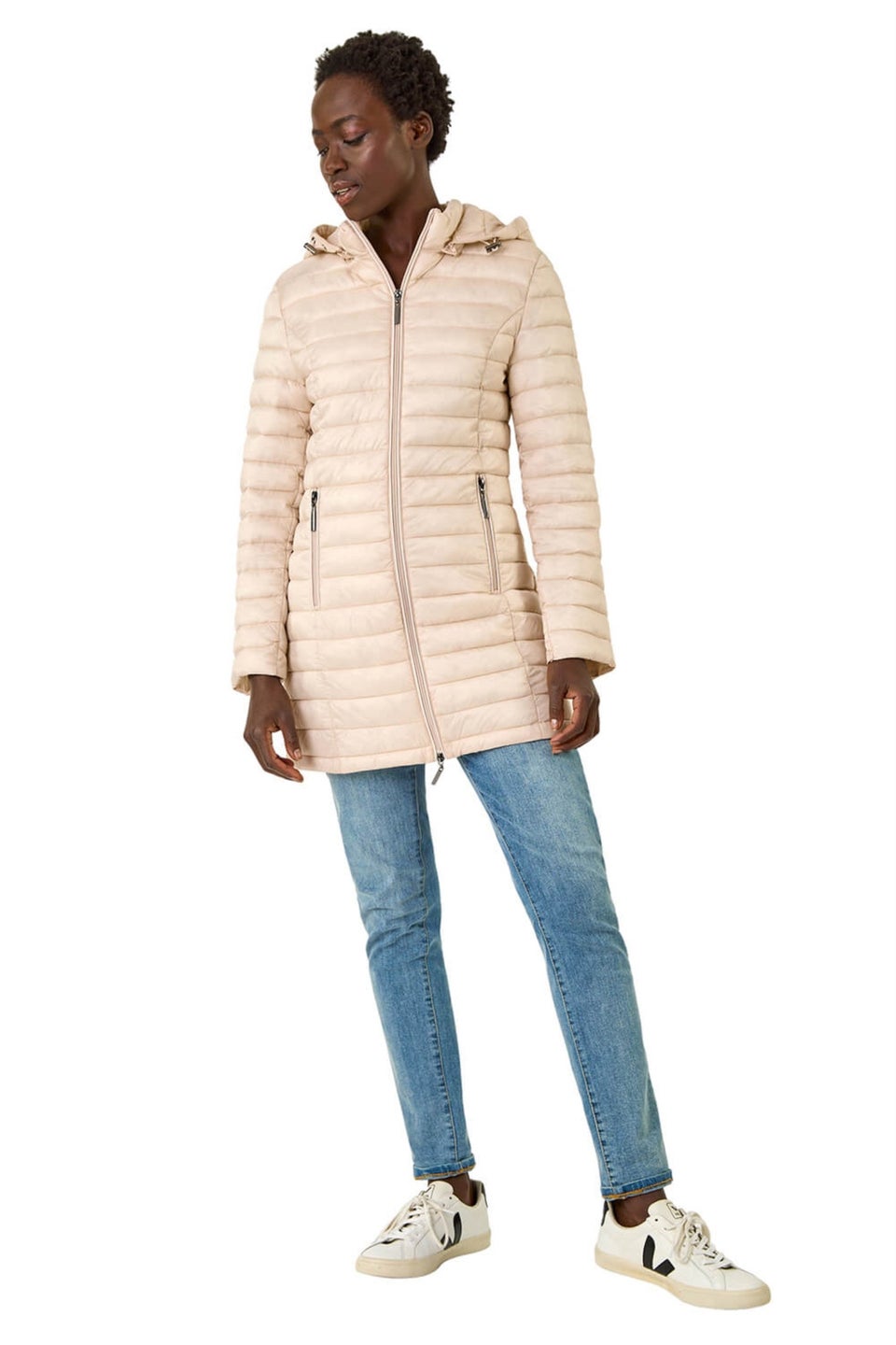 Roman Stone Padded Hooded Coat