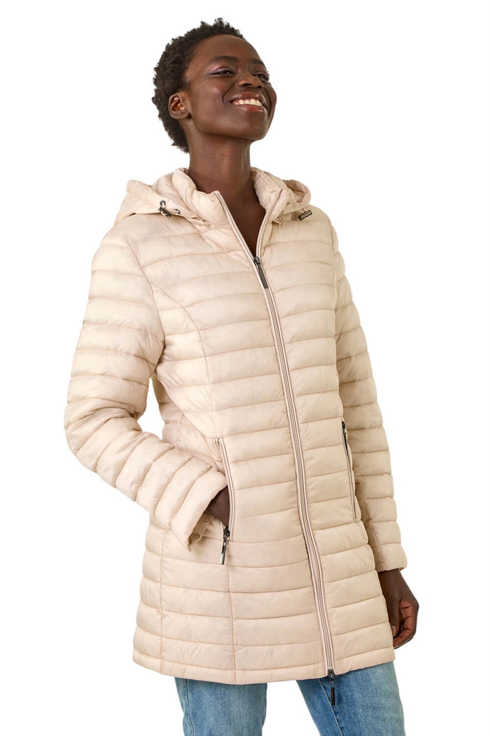 Roman Stone Padded Hooded Coat