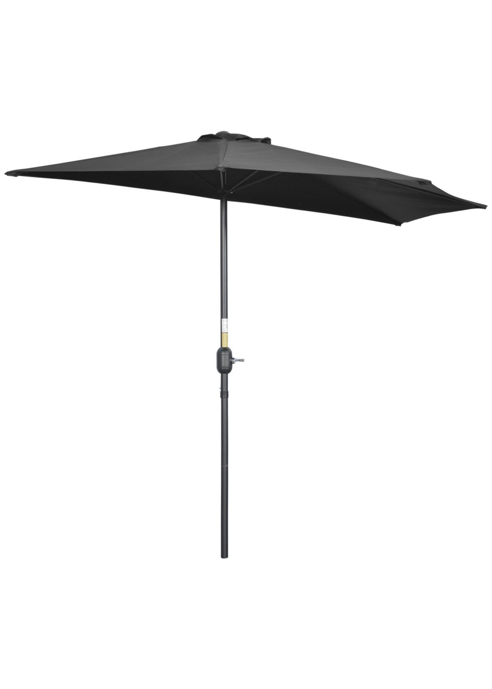Outsunny 2.7m Metal Frame Garden Furniture Parasol Half Round Umbrella
