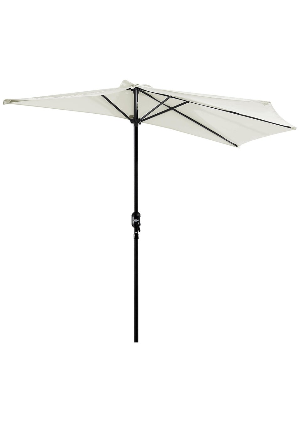 Outsunny Metal Frame Garden Furniture Parasol Half Round Umbrella