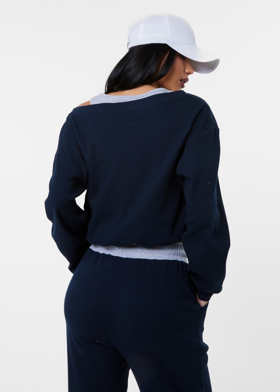 Pink Vanilla Navy Double Layered Jumper