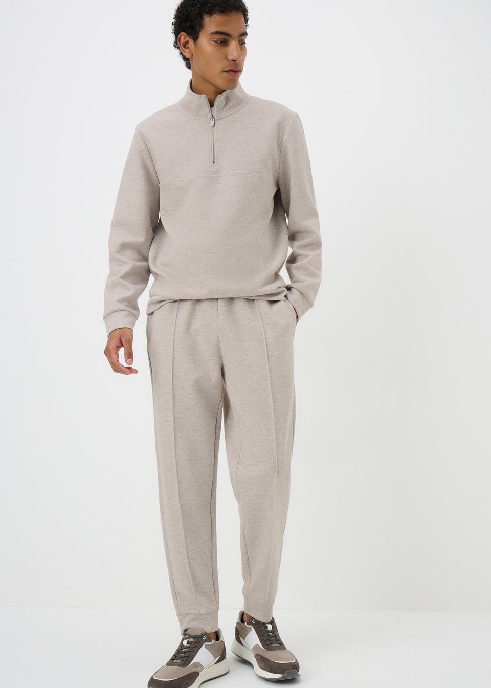Beige Smart Joggers