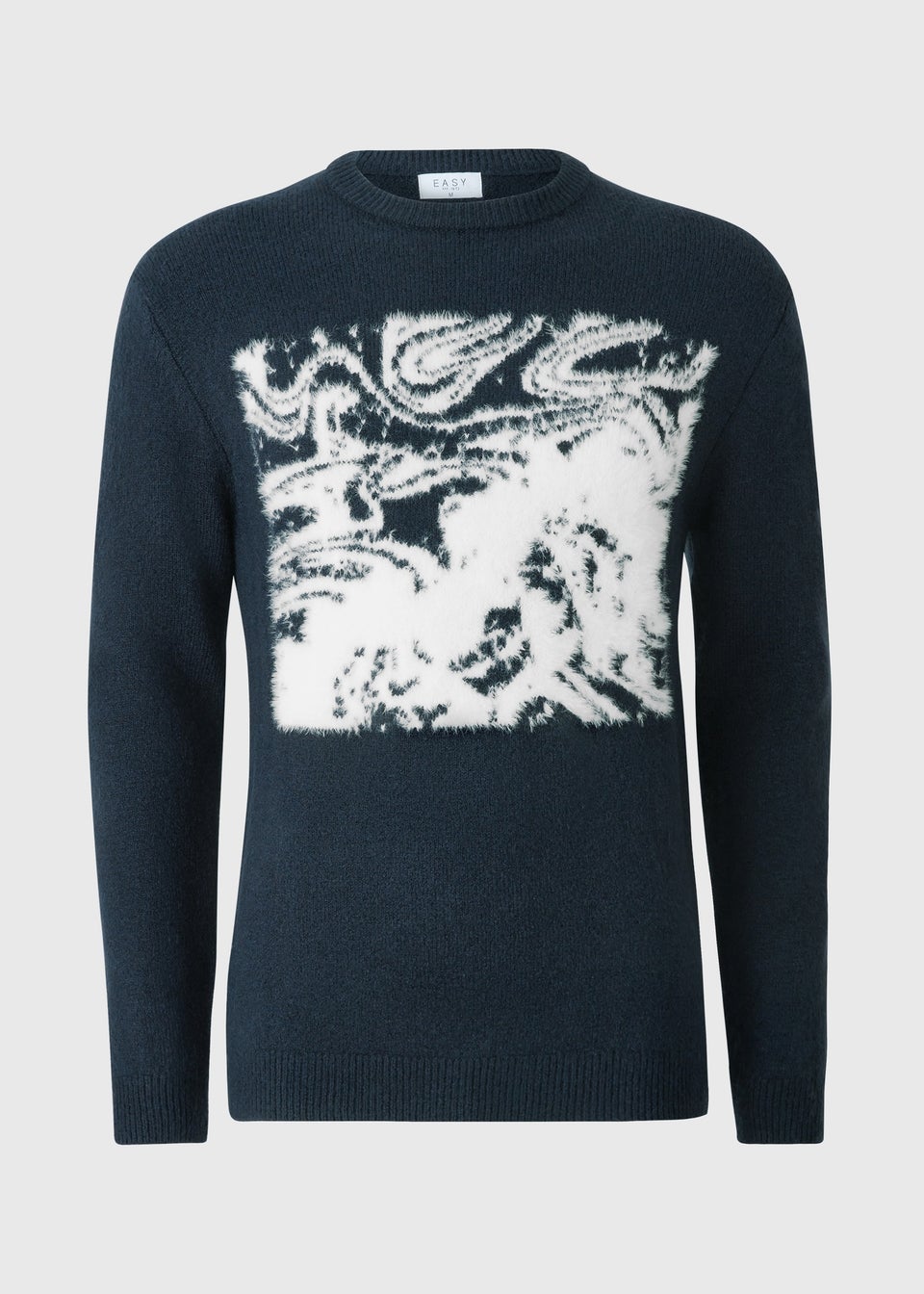 Navy Abstract Design Jumper