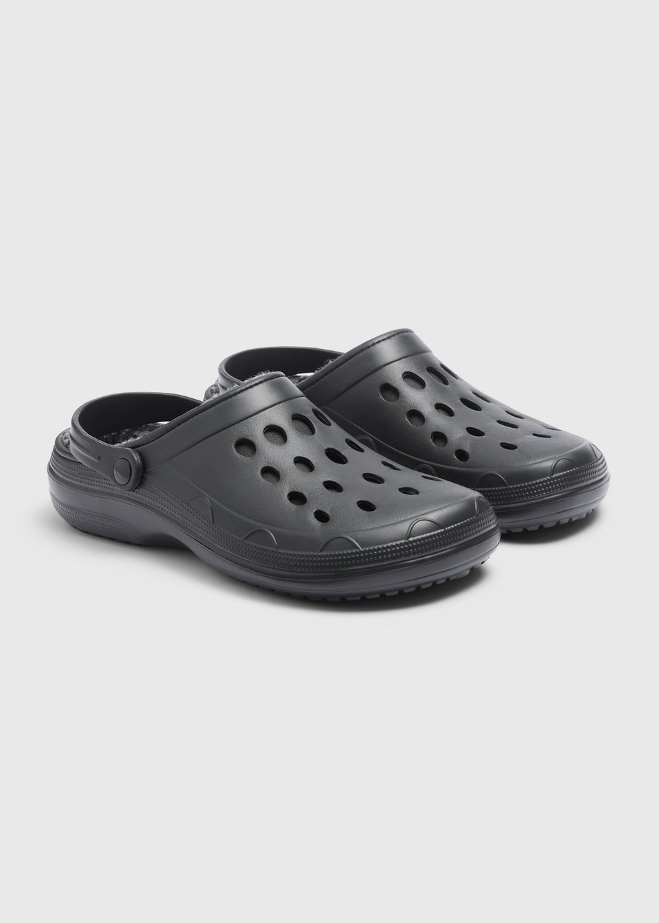 Black Fleece Lined Clogs