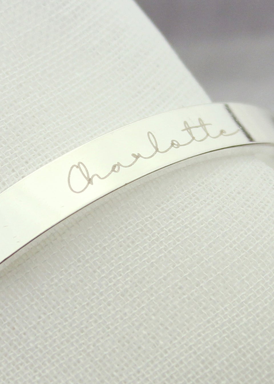 Personalised Memento Company Name Only Tone Bar Bracelet