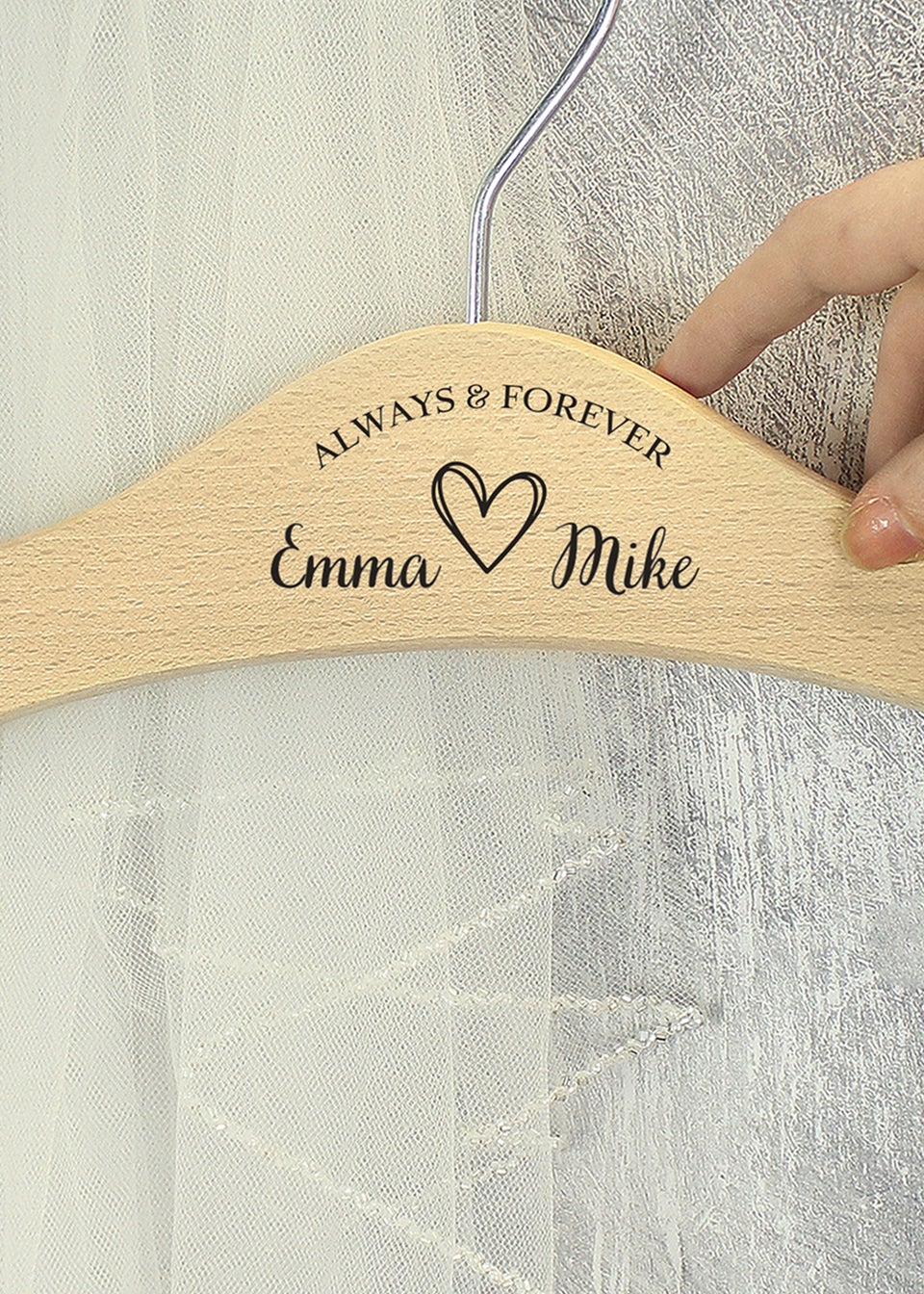 Personalised Memento Company Always & Forever Wooden Hanger
