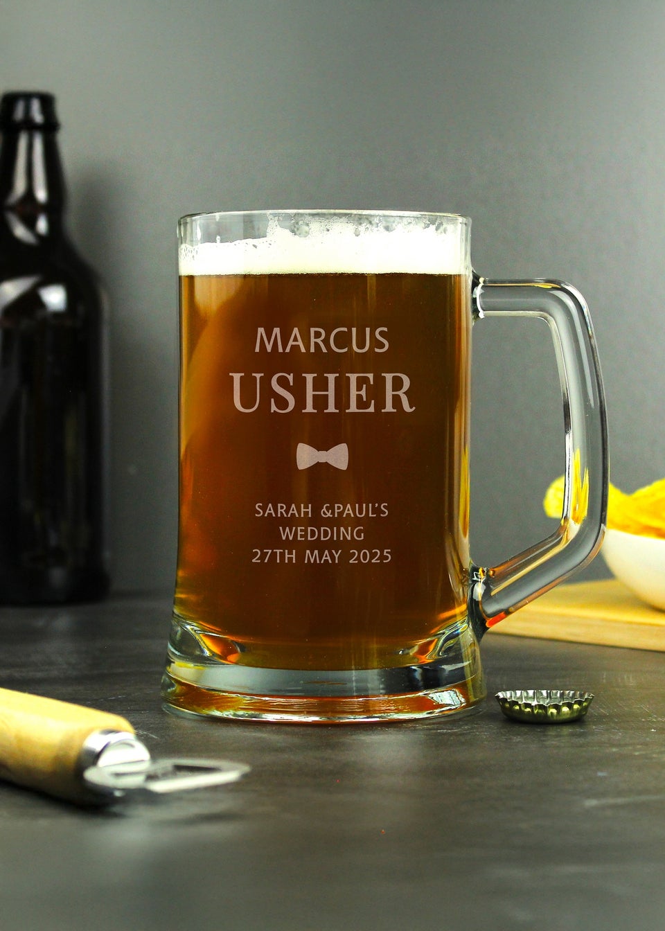 Personalised Memento Company Usher Pint Stern Tankard