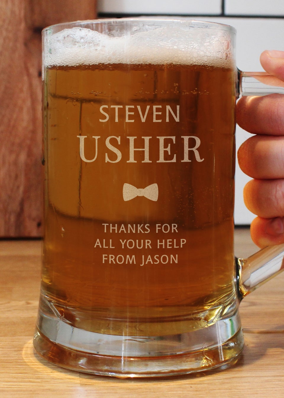 Personalised Memento Company Usher Pint Stern Tankard