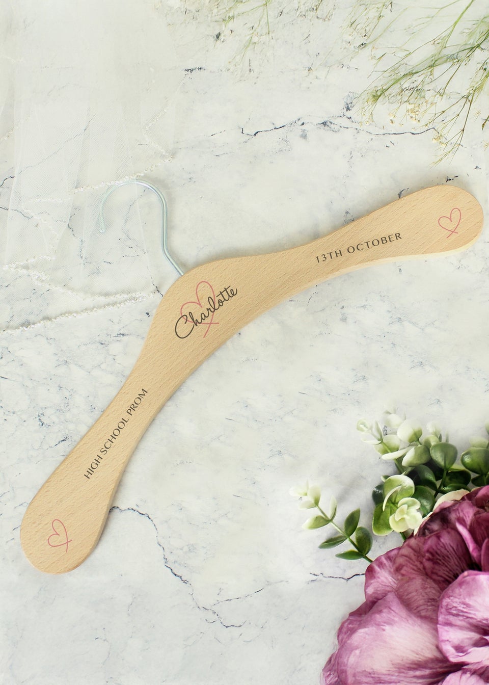 Personalised Memento Company Heart Wooden Hanger