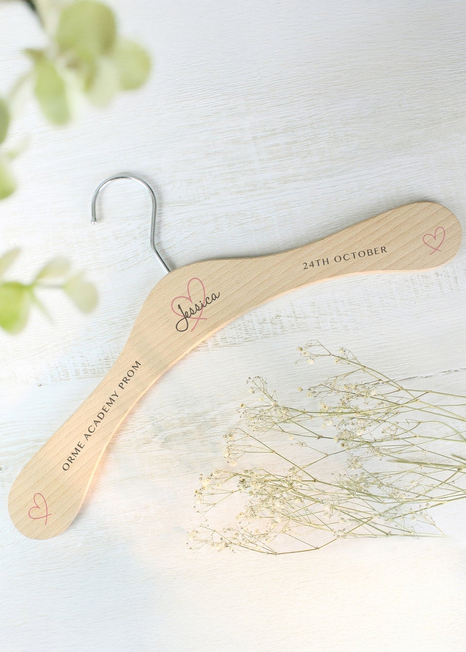 Personalised Memento Company Heart Wooden Hanger