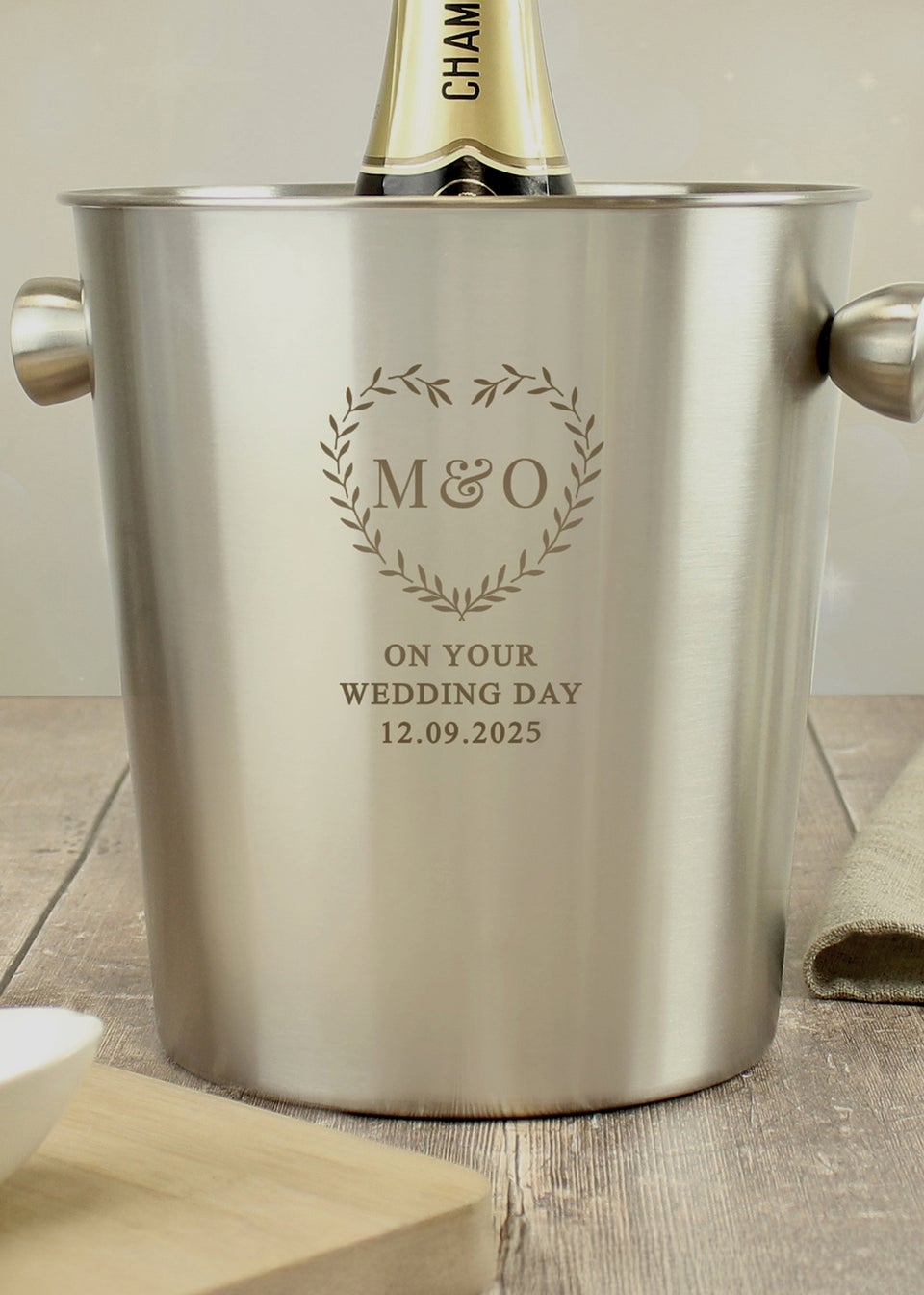 Personalised Memento Company Botanical Stainless Steel Ice Bucket