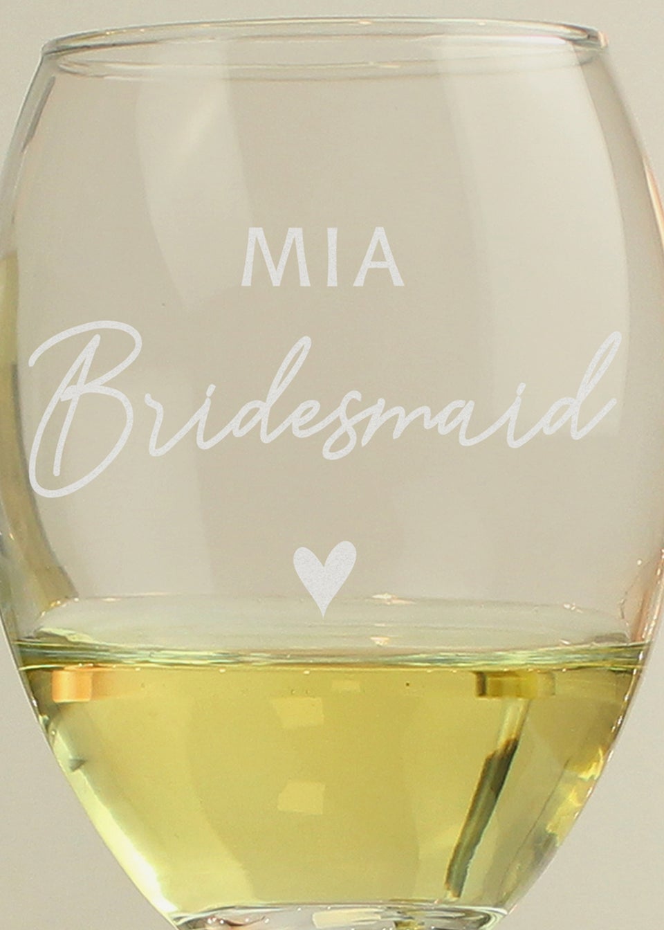 Personalised Memento Company Bridesmaid Wine Glass