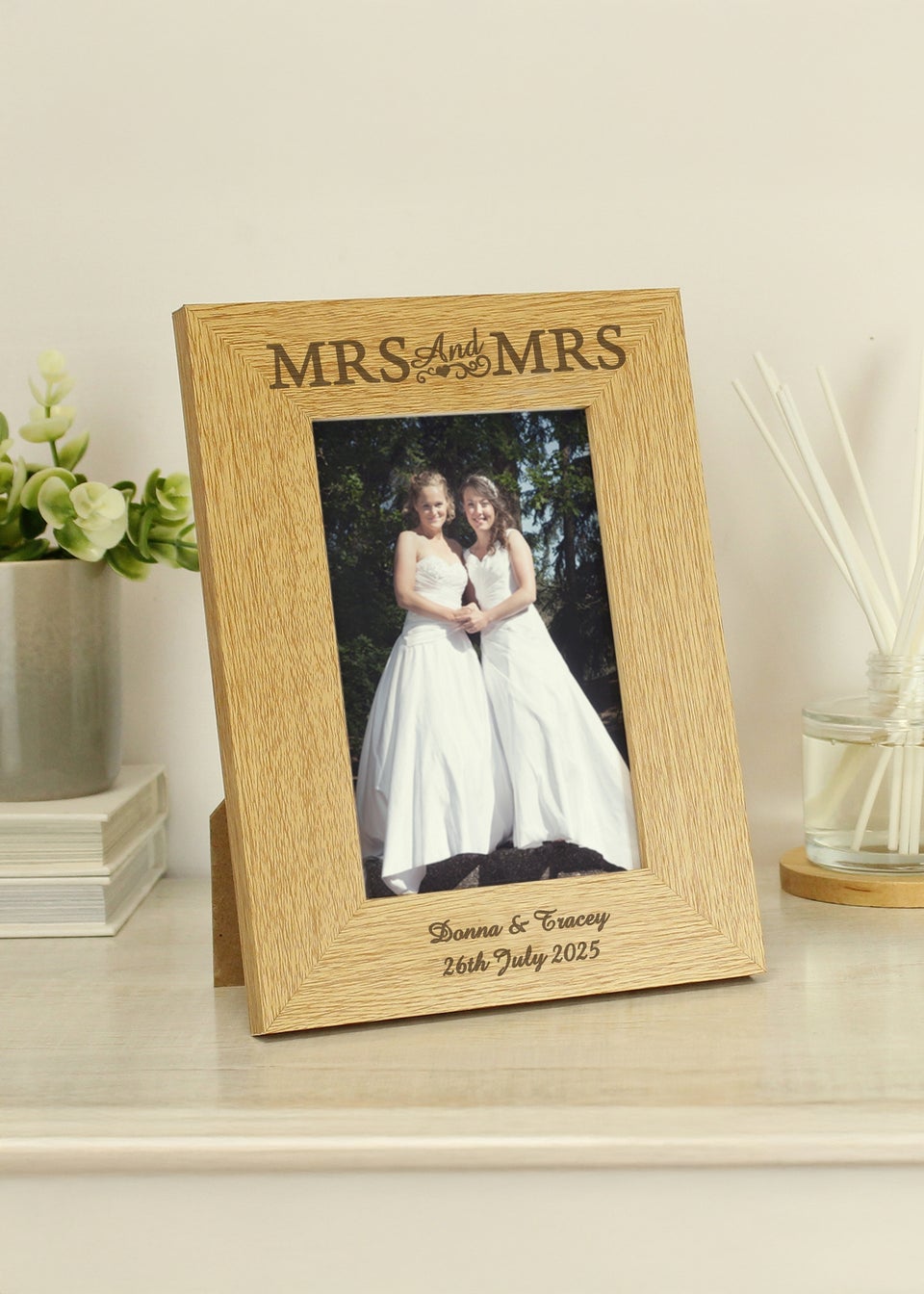 Personalised Memento Company Finish Mrs & Mrs Photo Frame (4x6)