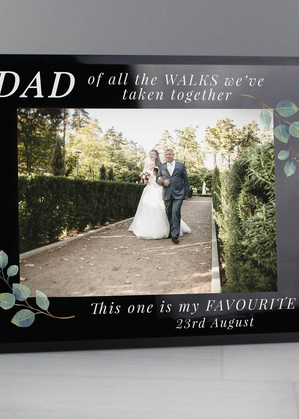 Personalised Memento Company of All The Walks Glass Wedding Frame