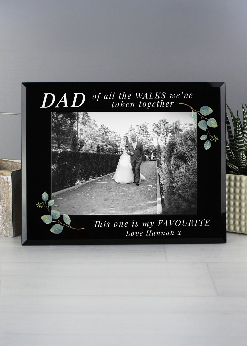 Personalised Memento Company of All The Walks Glass Wedding Frame