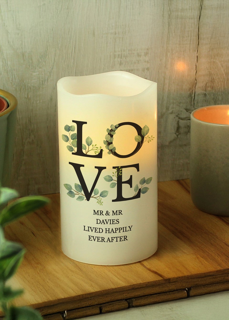 Personalised Memento Company LOVE LED Candle
