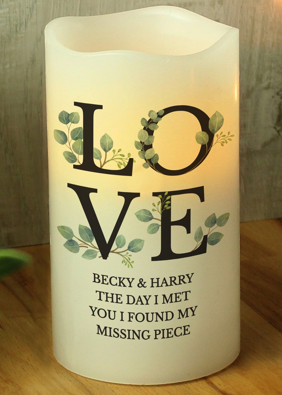 Personalised Memento Company LOVE LED Candle