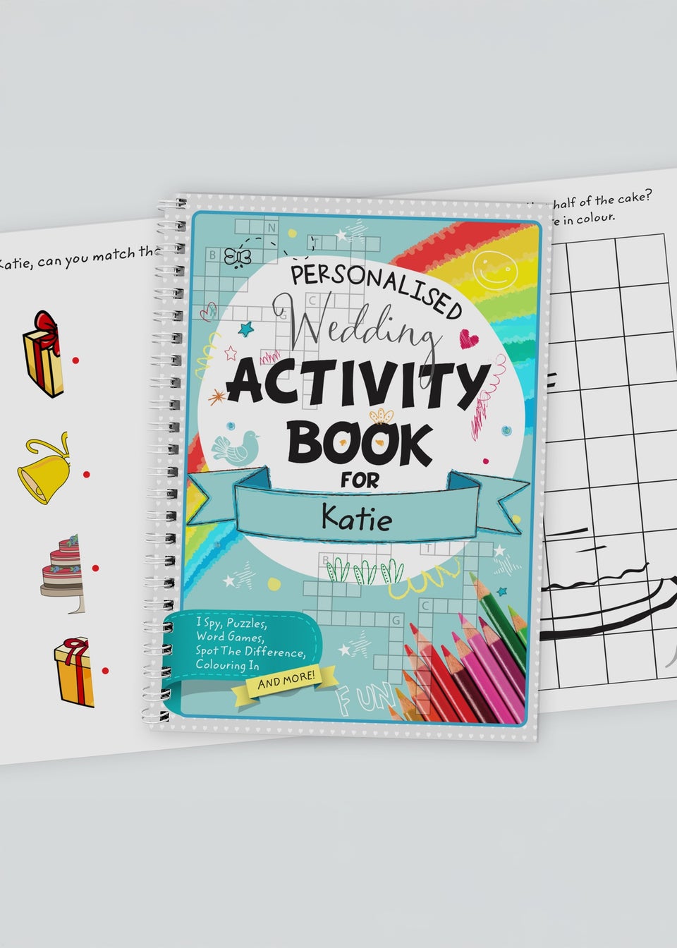 Personalised Memento Company A5 Wedding Activity & Colouring Book Multi
