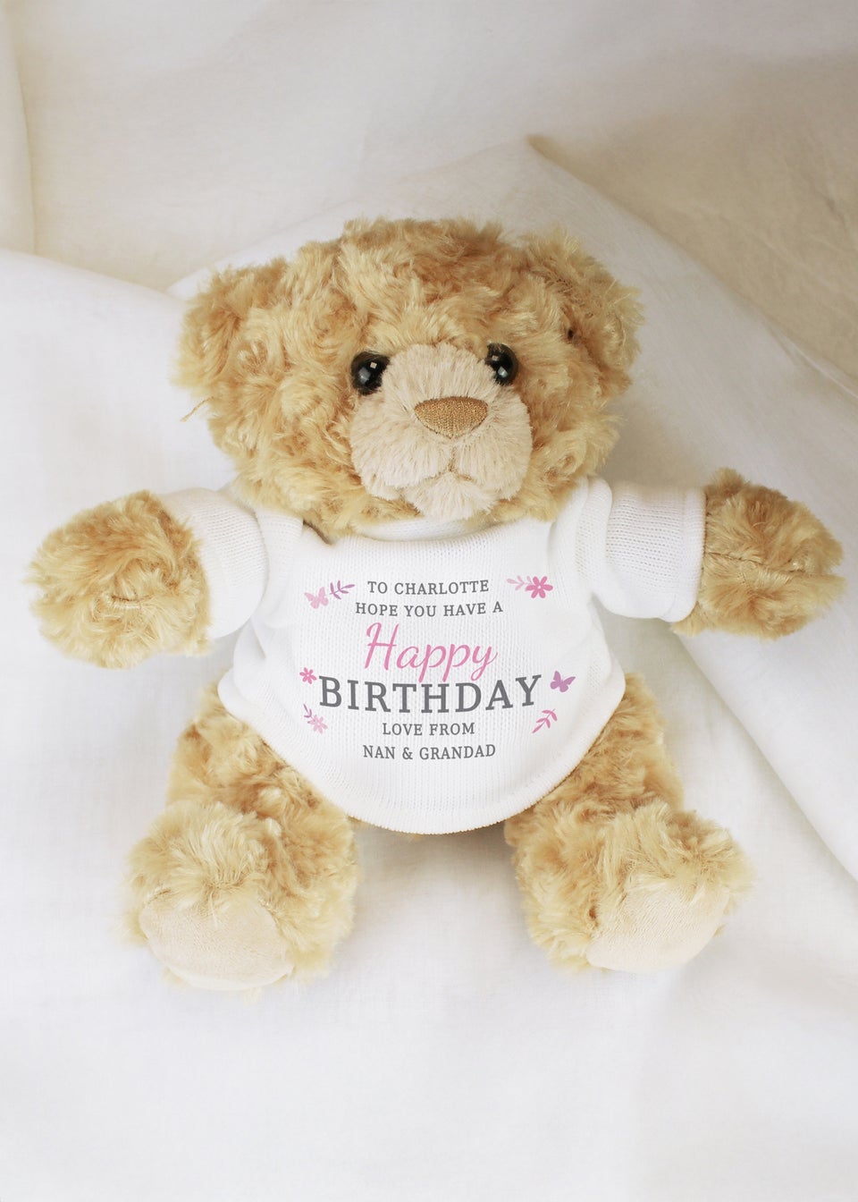 Personalised Memento Company Name Brown Teddy Bear