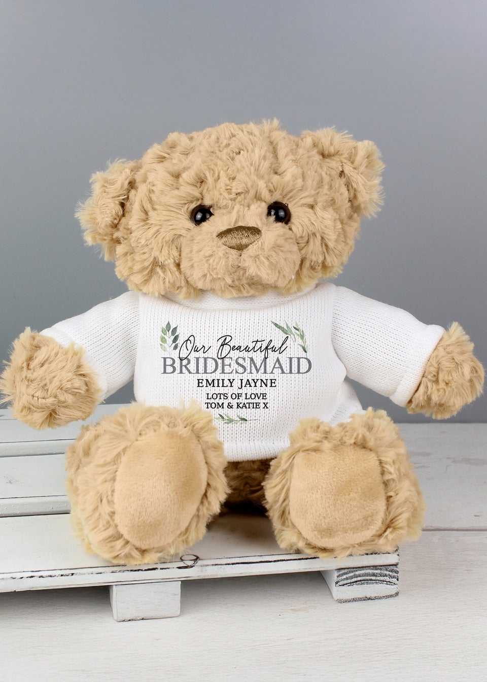 Personalised Memento Company Botanical Teddy Bear