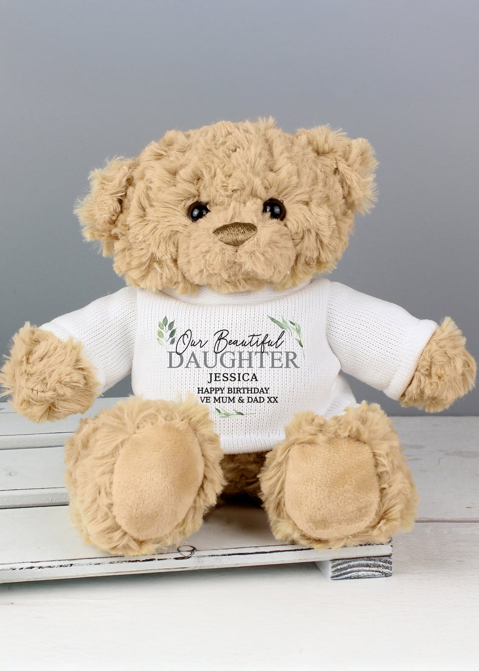 Personalised Memento Company Botanical Teddy Bear